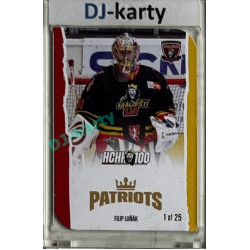 2025 MK 100 let na soutoku Hradec Králové #064 Filip Luňák Patriots Die-cut parallel 1of25