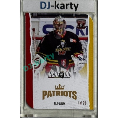 2025 MK 100 let na soutoku Hradec Králové #064 Filip Luňák Patriots Die-cut parallel 1of25