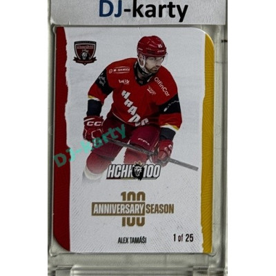 2025 MK 100 let na soutoku Hradec Králové #034 Alex Tamáši Anniversary season Die-cut parallel 1of25
