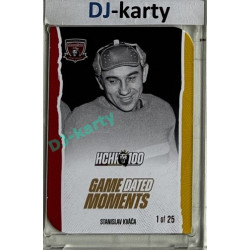 2025 MK 100 let na soutoku Hradec Králové #079 Stanislav Kváča Game Dated Moments Die-cut parallel 1of25