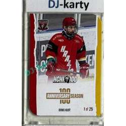 2025 MK 100 let na soutoku Hradec Králové #030 Denis Kusý Anniversary season Die-cut parallel 1of25
