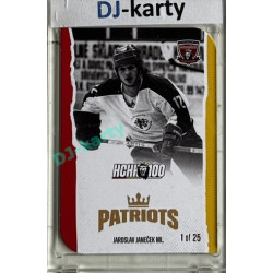 2025 MK 100 let na soutoku Hradec Králové #062 Jaroslav Janeček ml. Patriots Die-cut parallel 1of25