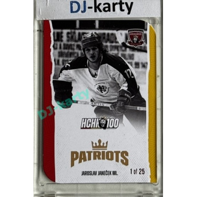 2025 MK 100 let na soutoku Hradec Králové #062 Jaroslav Janeček ml. Patriots Die-cut parallel 1of25