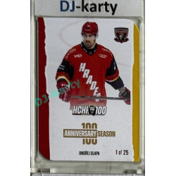 2025 MK 100 let na soutoku Hradec Králové #028 Ondřej Dlapa Anniversary season Die-cut parallel 1of25