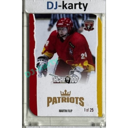 2025 MK 100 let na soutoku Hradec Králové #060 Martin Filip Patriots Die-cut parallel 1of25