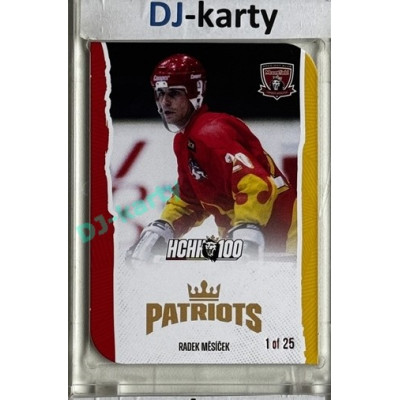2025 MK 100 let na soutoku Hradec Králové #059 Radek Měsíček Patriots Die-cut parallel 1of25