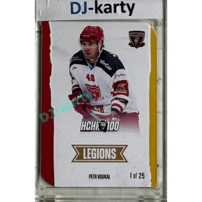 2025 MK 100 let na soutoku Hradec Králové #071 Petr Koukal Legions Die-cut parallel 1of25