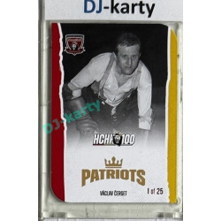 2025 MK 100 let na soutoku Hradec Králové #057 Václav Čergeť Patriots Die-cut parallel 1of25