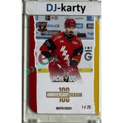 2025 MK 100 let na soutoku Hradec Králové #024 Martin Kohout Anniversary season Die-cut parallel 1of25