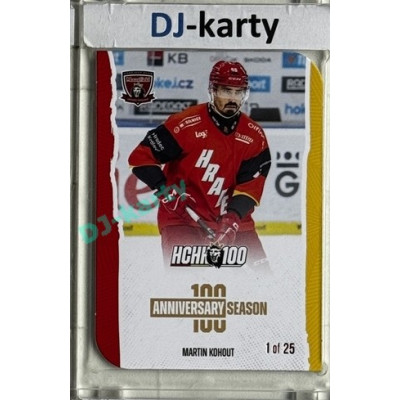2025 MK 100 let na soutoku Hradec Králové #024 Martin Kohout Anniversary season Die-cut parallel 1of25