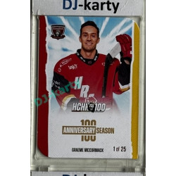 2025 MK 100 let na soutoku Hradec Králové #013 Graeme McCormack  Anniversary season Die-cut parallel 1of25