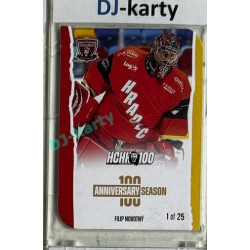 2025 MK 100 let na soutoku Hradec Králové #012 Filip Novotný Anniversary season Die-cut parallel 1of25