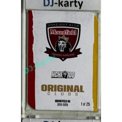 2025 MK 100 let na soutoku Hradec Králové #010 Mountfield HK Original clubs Die-cut parallel 1of25