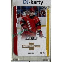 2025 MK 100 let na soutoku Hradec Králové #014 Jakub Pour Anniversary season Die-cut parallel 1of25