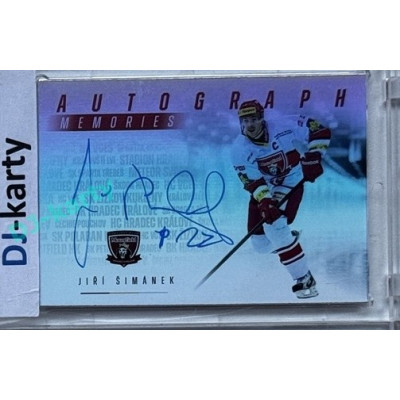 2025 MK 100 let na soutoku Hradec Králové #AM-06 Jiří Šimánek Autograph Memories SILVER 1of25