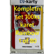 2025 MK 100 let na soutoku Hradec Králové kompletní set 100ks karet Rainbow parallel 1of80