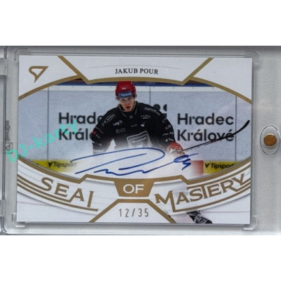 2025/26 Sportzoo ELH 1. serie #SMS-JP Jakub Pour Seal of Mystery Gold Auto 12/35