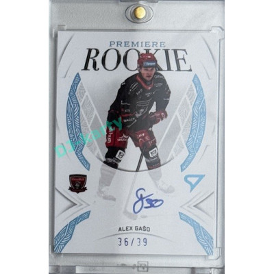 2025/26 Sportzoo ELH 1. serie #RPS-AG Alex Gašo Rookie Premiere Blue Auto 36/39