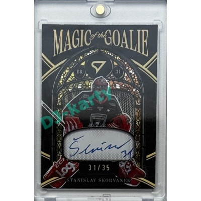 2025/26 Sportzoo ELH 1. serie #MGS-SS Stanislav Škorvánek Magic of the Goalie Gold Auto 15/35