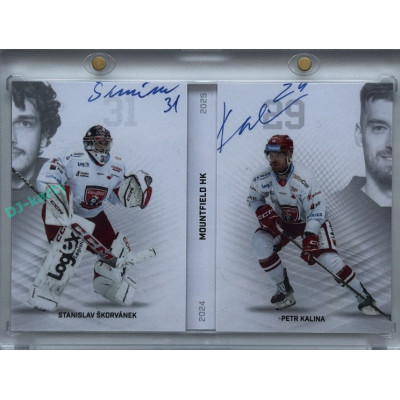2024/25 Sportzoo ELH 2. serie #DD-SK Stanislav Škorvánek / Petr Kalina Defensive Duo Scripted Booklet 02/10