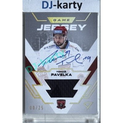 2023/24 Sportzoo ELH 1. série #GJS-TP Tomáš Pavelka Game Jersey Auto 08/25