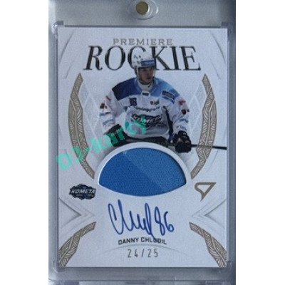 2025/26 Sportzoo ELH 1. serie #RPM-DC Danny Chludil Rookie Premiere Gold Auto Woven 24/25