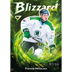 2025/26 Sportzoo ELH 1. serie #BL-22 Tomáš Mazura Blizzard Forest Green xx/99