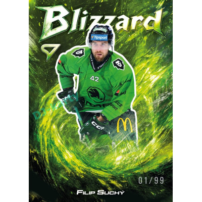 2025/26 Sportzoo ELH 1. serie #BL-23 Filip Suchý Blizzard Forest Green xx/99