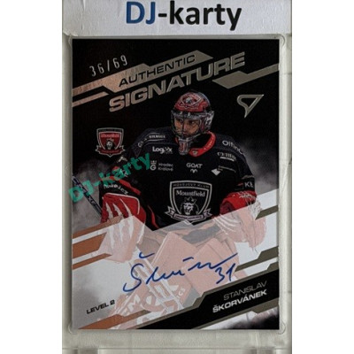 2025/26 Sportzoo ELH 1. serie #SL2-SS Stanislav Škorvánek Authentic Signature Level 2 36/69