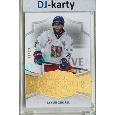 24/25 LC Repre série 2 Collectors Edition #BHG-07 Jakub Zbořil Season Collection Baijer Hockey Games 2025 Gold xx/22