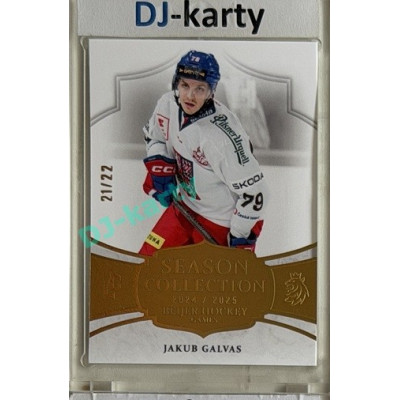 24/25 LC Repre série 2 Collectors Edition #BHG-08 Jakub Galvas Season Collection Baijer Hockey Games 2025 Gold xx/22