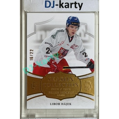 24/25 LC Repre série 2 Collectors Edition #BHG-02 Libor Hájek Season Collection Baijer Hockey Games 2025 Gold xx/22