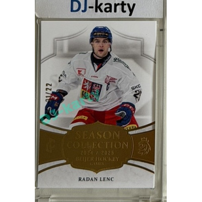 24/25 LC Repre série 2 Collectors Edition #BHG-19 Radan Lenc Season Collection Baijer Hockey Games 2025 Gold xx/22
