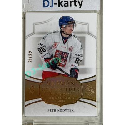 24/25 LC Repre série 2 Collectors Edition #BHG-21 Petr Kodýtek Season Collection Baijer Hockey Games 2025 Gold xx/22