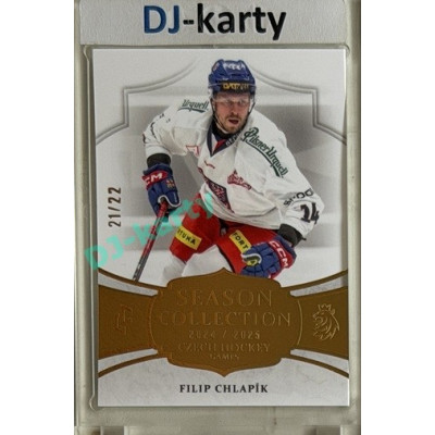 24/25 LC Repre série 2 Collectors Edition #CHG-15 Filip Chlapík Season Collection Czech Hockey Games 2025 Gold xx/22