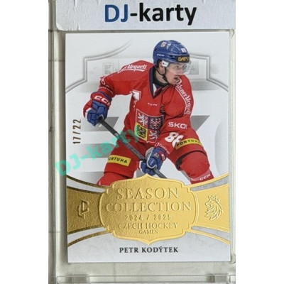24/25 LC Repre série 2 Collectors Edition #CHG-25 Petr Kodýtek Season Collection Czech Hockey Games 2025 Gold xx/22