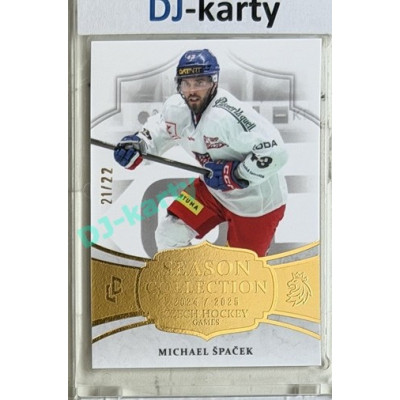 24/25 LC Repre série 2 Collectors Edition #CHG-21 Michael Špaček Season Collection Czech Hockey Games 2025 Gold xx/22