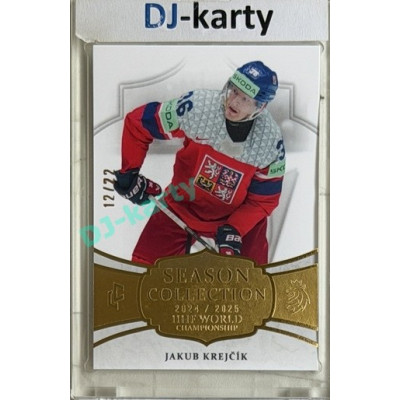 24/25 LC Repre série 2 Collectors Edition #WCH-05 Jakub Krejčík Season Collection IIHF World Championship 2025 Gold xx/22