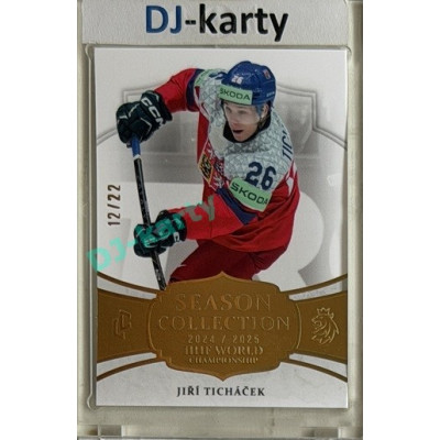 24/25 LC Repre série 2 Collectors Edition #WCH-04 Jiří Ticháček Season Collection IIHF World Championship 2025 Gold xx/22