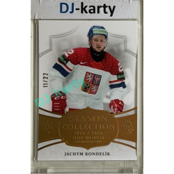 24/25 LC Repre série 2 Collectors Edition #WCH-13 Jáchym Kondelík Season Collection IIHF World Championship 2025 Gold xx/22