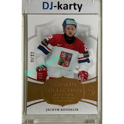 24/25 LC Repre série 2 Collectors Edition #WCH-13 Jáchym Kondelík Season Collection IIHF World Championship 2025 Gold xx/22