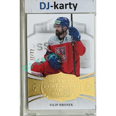24/25 LC Repre série 2 Collectors Edition #WCH-02 Filip Hronek Season Collection IIHF World Championship 2025 Gold xx/22