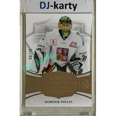 24/25 LC Repre série 2 Collectors Edition #BHG-25 Dominik Pavlát Season Collection Baijer Hockey Games 2025 Platinum xx/18