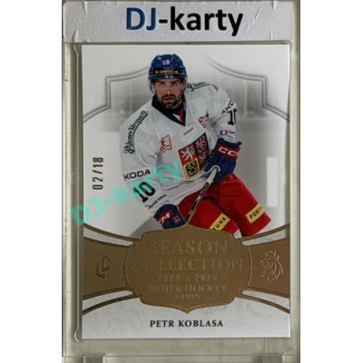 24/25 LC Repre série 2 Collectors Edition #BHG-13 Petr Koblasa Season Collection Baijer Hockey Games 2025 Platinum xx/18