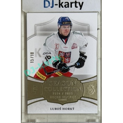 24/25 LC Repre série 2 Collectors Edition #BHG-10 Luboš Horký Season Collection Baijer Hockey Games 2025 Platinum xx/18