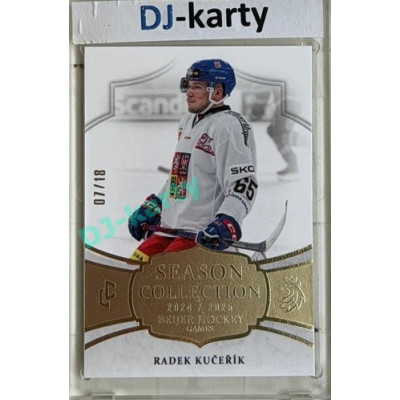 24/25 LC Repre série 2 Collectors Edition #BHG-06 Radek Kučeřík Season Collection Baijer Hockey Games 2025 Platinum xx/18