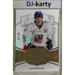 24/25 LC Repre série 2 Collectors Edition #BHG-04 Jan Košťálek Season Collection Baijer Hockey Games 2025 Platinum xx/18