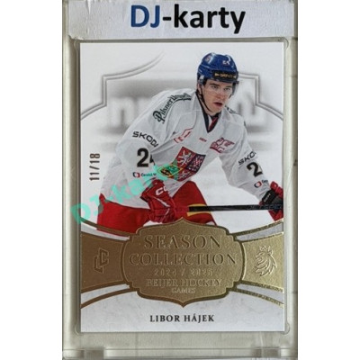 24/25 LC Repre série 2 Collectors Edition #BHG-02 Libor Hájek Season Collection Baijer Hockey Games 2025 Platinum xx/18