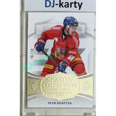 24/25 LC Repre série 2 Collectors Edition #CHG-25 Petr Kodýtek Season Collection Czech Hockey Games 2025 Platinum xx/18