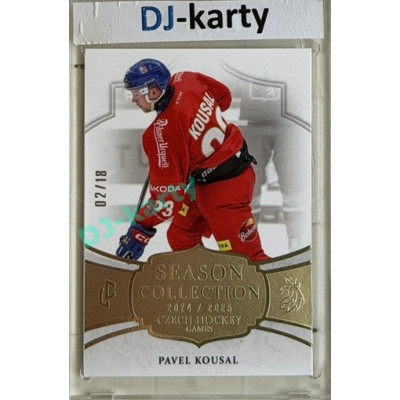 24/25 LC Repre série 2 Collectors Edition #CHG-19 Pavel Kousal Season Collection Czech Hockey Games 2025 Platinum xx/18